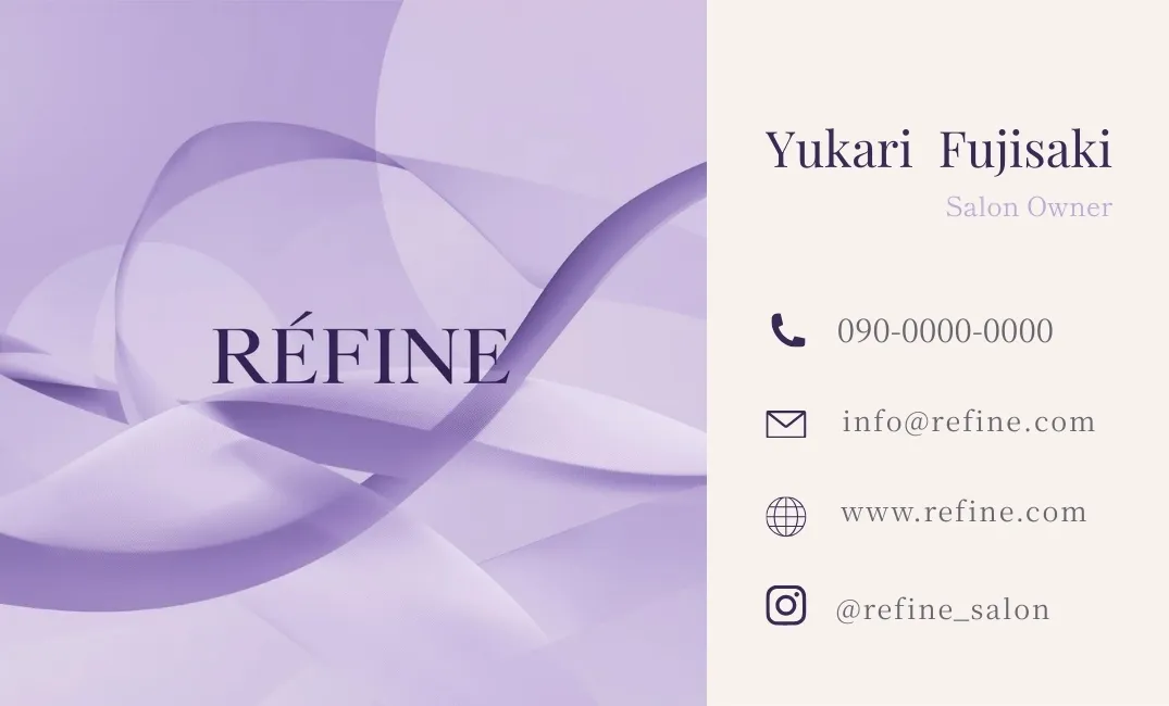 RÉFINE 名刺 表面